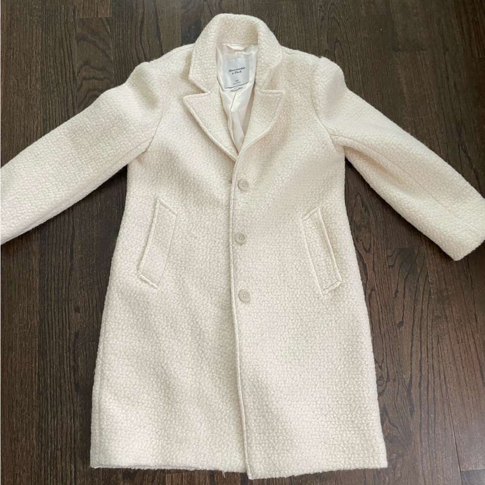 Abercrombie & Fitch Cream Textured Jacket